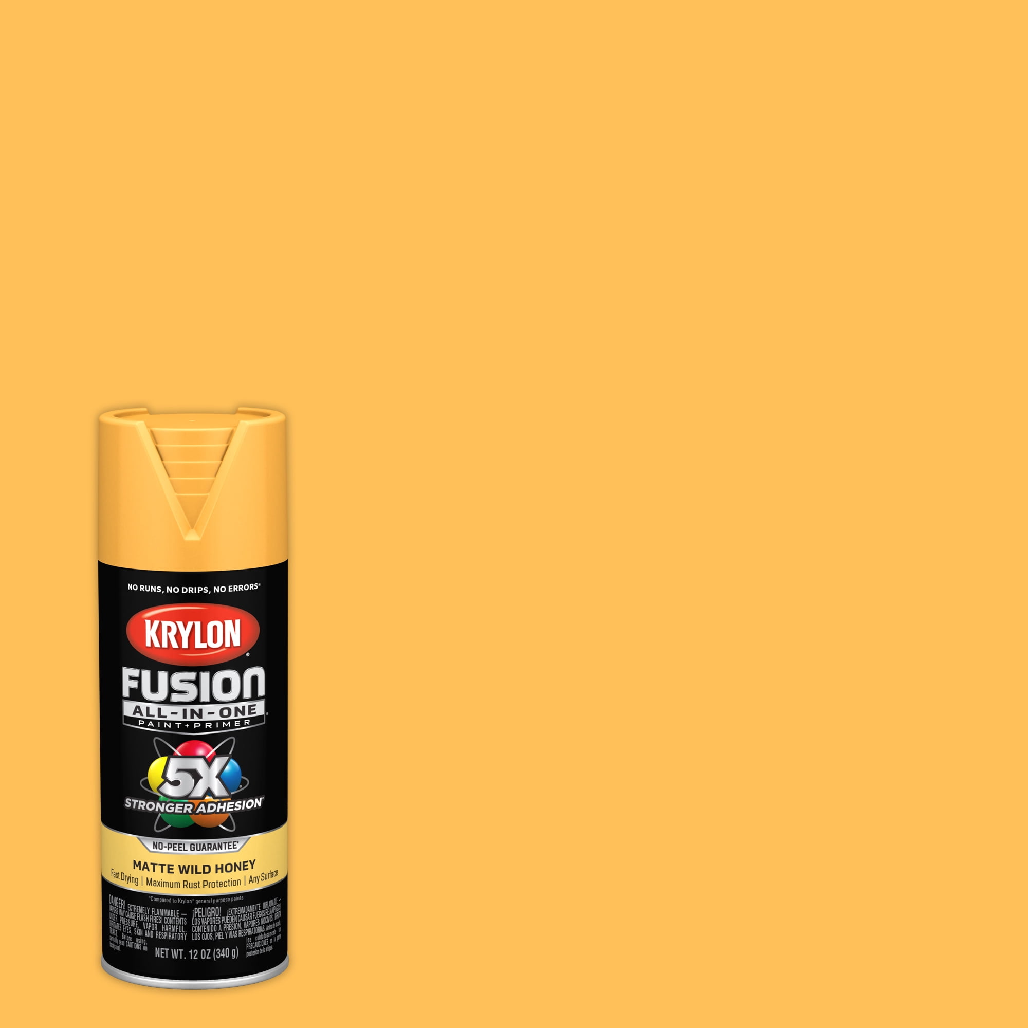 Krylon Fusion All-In-One Spray Paint, Matte, Wild Honey, 12 oz