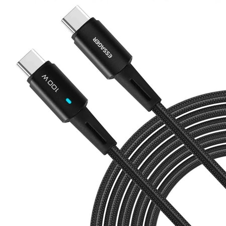 UrbanX USB C to USB C Cable 6.6ft 100W, 1Pack , USB 2.0 Type C Charging Cable Fast Charge for Infinix Note 11, iPad Pro 2020, iPad Air 4, Samsung Galaxy S21, Pixel, Switch, LG, and More (Black)