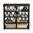 thumbnail image 4 of Pemberly Row Turn-N-Tube Engineered Wood 5-Tier Wide Shoe Rack in Espresso, 4 of 5