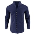 thumbnail image 3 of Guluxicc Linen Shirts for Men Knot Button Long Sleeve Beach Shirts Summer Vacation Outfit, 3 of 8