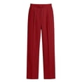 thumbnail image 6 of Mens Dress Pants with Pockets, Elastic Waist Casual Business Pants,Regular Fit Straight Leg Work Pants, Pleated Front Slacks Pant XL, 6 of 7
