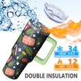 thumbnail image 3 of 40 Oz Holiday Reindeer Tumbler With Handle, Coffee Travel Mug Cup, Christmas Decor, 3 of 4