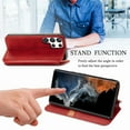 thumbnail image 4 of Allytech Flip Wallet Case for Samsung Galaxy S23 Ultra, Premium PU Leather Luxury Case with Kickstand & Card Slots, Magnetic Closure Inner Soft TPU Shockproof Protective Case for Women Men - Red, 4 of 5