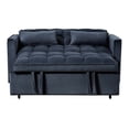 thumbnail image 5 of 52 inch Convertible Pull - Out Trundle Sofa Bed, Velvet Upholstered Loveseat with Adjustable Sleeper, Multi - Functional Couch for Small Spaces, BLack, 5 of 7