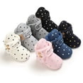 thumbnail image 6 of Baby Booties Newborn Boys Girls Fleece Boots Non Slip Grippers Stay On Slipper Socks Infant First Walker Winter Warm Crib Shoes, 6 of 7
