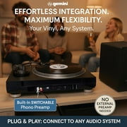 Gemini TT-5000 Direct Drive DJ Turntable for Vinyl Records