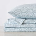 thumbnail image 2 of Great Bay Home Turkish Cotton Printed Flannel Sheet Set  (Twin XL, Snowflake - Mosaic Blue), 2 of 6