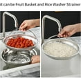 thumbnail image 3 of Steamer Basket with & Steaming Rack, Stainless Steel Steaming Net with a Support Frame for Food Steaming, Lifting Steam Rack Multi-purpose Draining Basket Fine Mesh Steam, 3 of 9