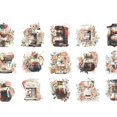 thumbnail image 2 of 30 Sheets Cafe Theme Scrapbook Stickers DIY Rich Pattern Self Adhesive Planner Stickers Decal for Photo Album, 2 of 3