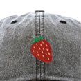 thumbnail image 2 of Dalix Strawberry Embroidered Cotton Dad Hat Fruit Adjustable Casual Baseball Cap Nature Womens in Washed Black, 2 of 5