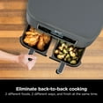 thumbnail image 3 of Ninja Foodi 4-in-1 8 Qt Air Fryer, 2 Basket, XL Capacity, with DualZone Technology, Air Fry, Roast & More, DZ100WM Black, 3 of 8