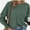 Deep green, variant on Women's Autumn Fashion T-shirt Round neck Casual Basic T-shirt Top Shirt