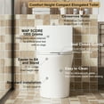 thumbnail image 2 of 1.1/1.60 GPF Dual-Flush One Piece Toilet,Button on Tank top S-trap, Water-Saving Elongated Comfort Height Floor Mounted, Soft Closing Seat,1000 Gram Map Flushing Score Toilet, Gloss White, 2 of 9