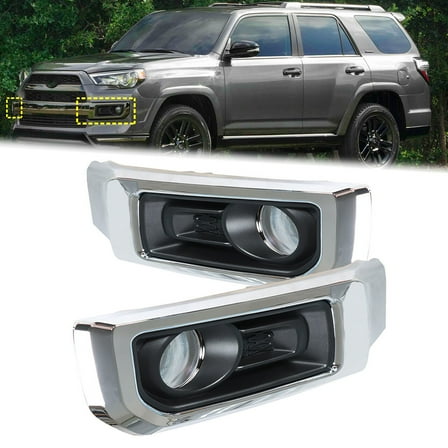 Pair of Fog Light Lamps Kit Fit for Toyota 4Runner 2014-2021