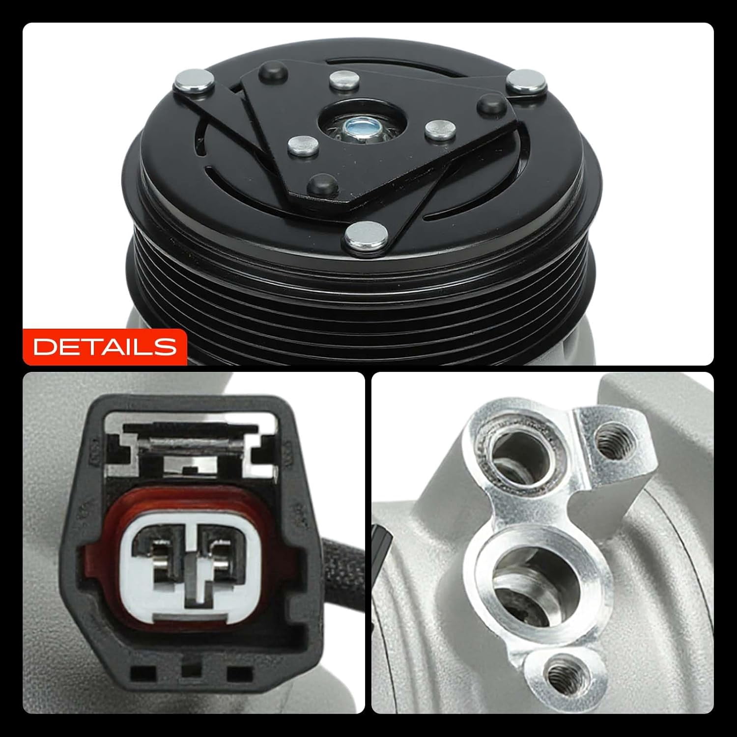 A-Premium Air Conditioner AC Compressor with Clutch Compatible with Chevrolet Traverse 2009-2012 & GMC Acadia 2007-2012 & Buick Enclave 2008-2012 & Saturn Outlook 2007-2010