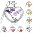 thumbnail image 5 of EOEMY Natural Dried Real Flower Pendant Necklace Square Round Heart Glass Locket Xmas-47-Cross, 5 of 9