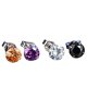 thumbnail image 5 of Pendientes clásicos de cuatro garras de plata esterlina S925 con circonitas multicolores, joyería de mujer, joyería de plata pequeña, selección de regalos, 5 of 5