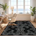 thumbnail image 3 of Design&I 6'x9' Washable Area Rug Oversized Skid-Resistant With Repeating Animal Scale Motif And Framed Border Snake Serpent Refined for Living Room, Family Indoor, 3 of 7