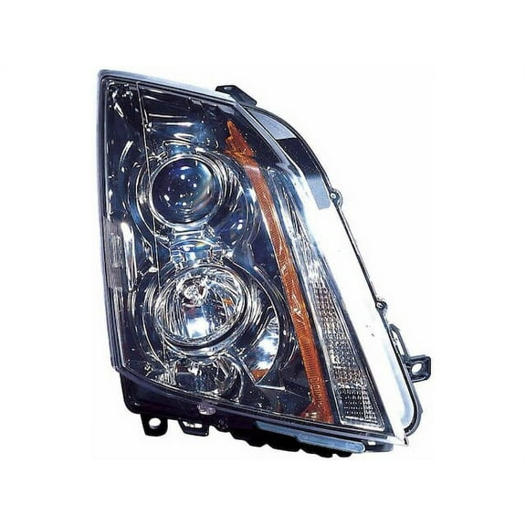 Right Passenger Side Halogen Headlight Assembly - Compatible with 2008 - 2014 Cadillac CTS 2009 2010 2011 2012 2013