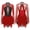 Burgundy, variant on Aislor Women's Figure Ice Skating Layered Hollow Back Gymnastic Leotard Roller Skating Performance Dress Burgundy S