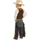 thumbnail image 1 of Conjunto de chaleco y chaparreras de gamuza sintética occidental para niños M & F, marrón grande M & F Western 701340411388, 1 of 1