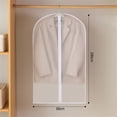 thumbnail image 2 of 6 Pack Clothing Storage Dust Bag,Transparent Hanging Suit Dust Cover,Waterproof Coat Dust Cover,Visible and Washable Hanging Bag,Moisture-Proof Dust Cover, 2 of 8