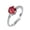 Red, variant on Womens Sterling Silver Ring Eight Hearts And Arrows Zircon With Three Layer Platinum Plating For Anniversary Ring