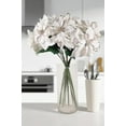 thumbnail image 2 of 3PC 33" White Poinsettia – Artificial Holiday Décor Flower, Christmas Faux Plant for Home, Wreaths & Centerpieces, 2 of 4