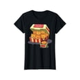 thumbnail image 1 of Camiseta "Gato con juego de palabras: gatitos como 'nuggets' en una caja de comida rápida y un gato con salsa picante", 1 of 7