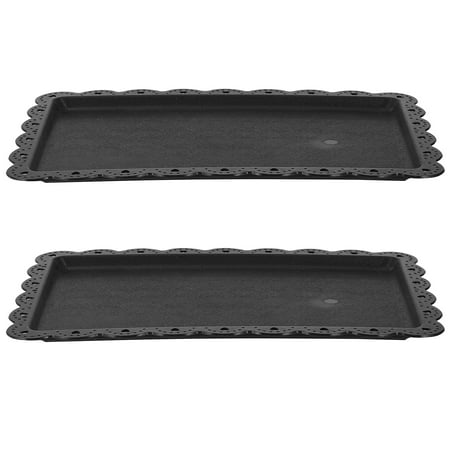 

2 Pcs Rectangular Plate Flower-shape Serving Tray Multi-purpose Dessert Tray