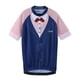 thumbnail image 3 of Maillot de ciclismo KEMALOCE de manga corta azul y negro para hombre, ropa de ciclismo de poliéster 2024, maillot de ciclismo para exteriores de secado rápido de verano, 3 of 5