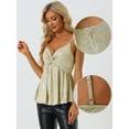 thumbnail image 2 of Camisola de Fiesta para Mujer sin Mangas Camisola de Color Brillante Oro XS, 2 of 6
