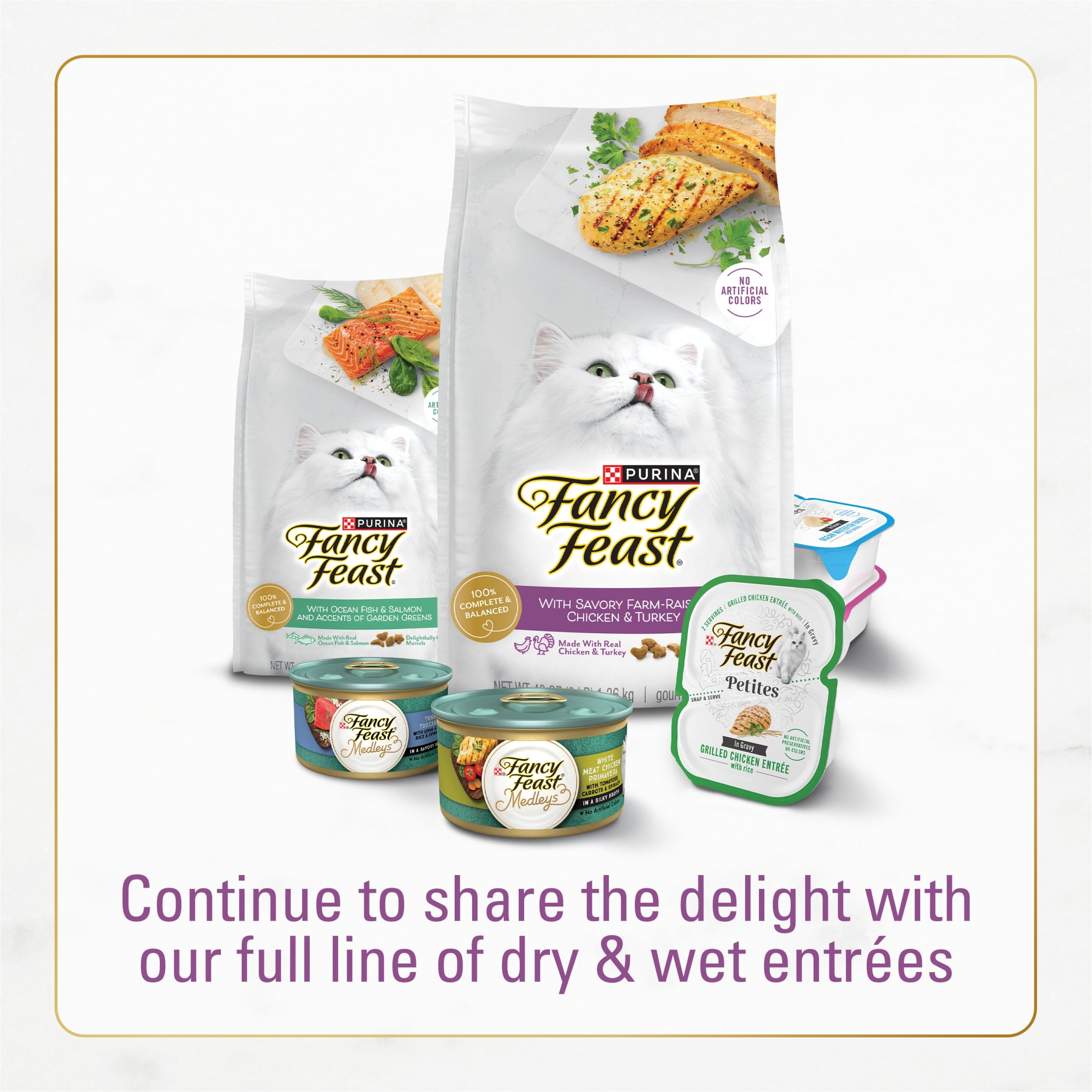 (2 pack) Purina Fancy Feast Dry Cat Food with Savory Farm-Raised Chicken and Turkey