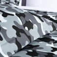 thumbnail image 5 of Chezmoi Collection Soft Microfiber Printed Military Camo Bedding Set, 3-Piece Black Gray Camouflage Comforter Set, Queen Size, 5 of 9