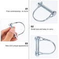thumbnail image 3 of FRCOLOR Positioning Pin 8pcs Wire Lock Pin Heavy Duty Safety Coupler Pin Shaft Locking Hitch Pin,2.48"X2.13"X0.24", 3 of 5