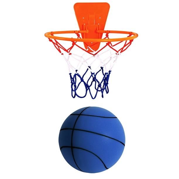 Aro de baloncesto 21 cm Mudo Tamaño 5 Silencioso para jóvenes (con) Azul oscuro Azul