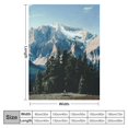 thumbnail image 4 of Orinice Mountain Range Trees Blue Sky Warm Lightweight Blanket Soft Fleece Blankets All Seasons for Bed Couch Sofa Decor Cow Gifts 60x80in, 4 of 6