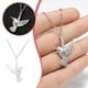 thumbnail image 4 of Cadena para clavícula con colgante de colibrí de acero inoxidable para mujer, collar corto con pájaro y golondrina, 4 of 6