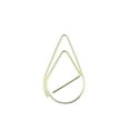 thumbnail image 2 of Xingzhi 30 Pieces Paper Clip Cute Water Drop Shape Simple Style Solid Color Office School Note Book Photo Clamp Bookmark Gold, 2 of 6