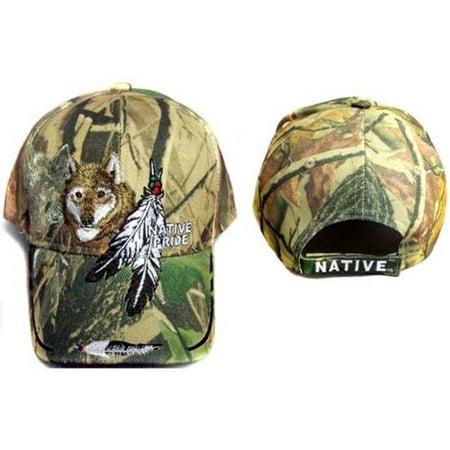 Wolf & Feathers .......Native Pride Embroidered Baseball Caps (CAPNP364 Z )