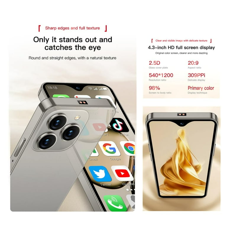 Mini Smartphone 4G Unlocked SOYES XS18 Pro Max 4.3'' HD Small