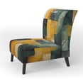 thumbnail image 3 of Designart "Cubism Geometric Plains II" Upholstered Abstract Accent Chair and Modern & Contemporary Arm Chair - Multiple Color & Pattern, 3 of 7