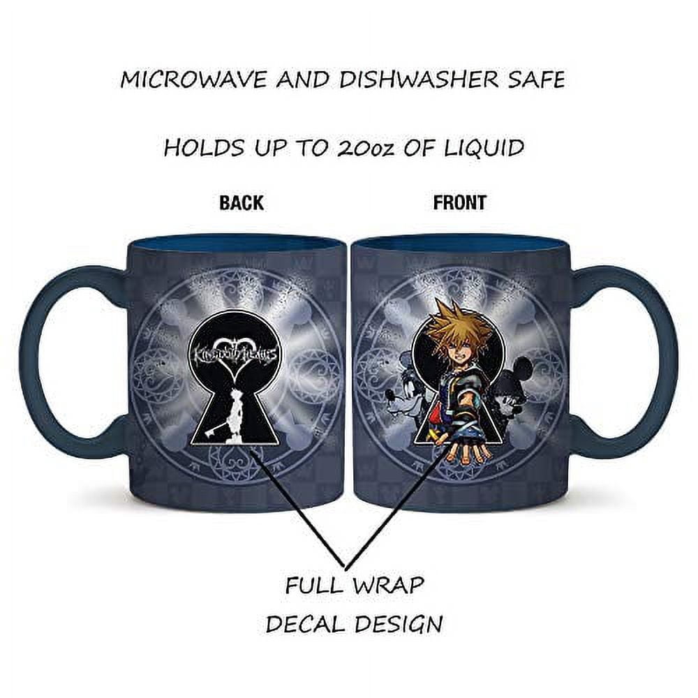 Silver Buffalo Disney Kingdom Hearts Sora Keyhole Ceramic Mug, 20-Ounce, Black
