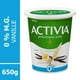 Activia Yogourt probiotique, sans matières grasses, saveur vanille 650 GR yogourt – image 2 sur 9
