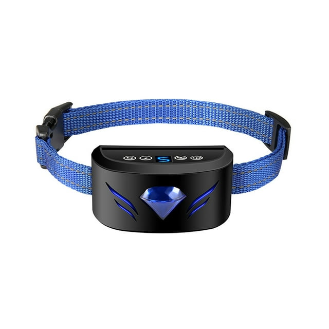 Collier Anti-Aboiement pour Chien avec Modes de Choc par Vibration Sonore Rechargeable