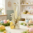 thumbnail image 4 of Easter Wooden Ornaments Rabbits, Bucolic Style Bunny Egg Desktop Decor, Rustic Wood Easter Decoration for Table Shelf Mantel, Farmhouse Cottagecore Home Accent, Vintage Holiday Gift, 4 of 6