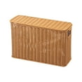 thumbnail image 1 of Cesta organizadora de ratán de imitación portátil con asas, contenedor para artículos diversos. Madera S, 1 of 9