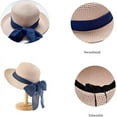 thumbnail image 2 of Women Floppy Sun Hats Fashionable Summer Wide Brim Cap BeachStraw Hat UV Protect UPF50 Travel Packable, 2 of 5