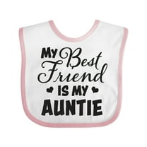 Inktastic My Best Friend is My Auntie with Hearts Boys or Girls Baby Bib