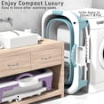 thumbnail image 3 of Zksm Portable Bathtub Foldable Freestanding Bathtub Japanese Soaking Tub Shower Stall Tub Bathroom Folding SPA Bath for Adults Boys & Girls Outdoor/Indoor Hot Ice Bath 40.6Inch, 3 of 8
